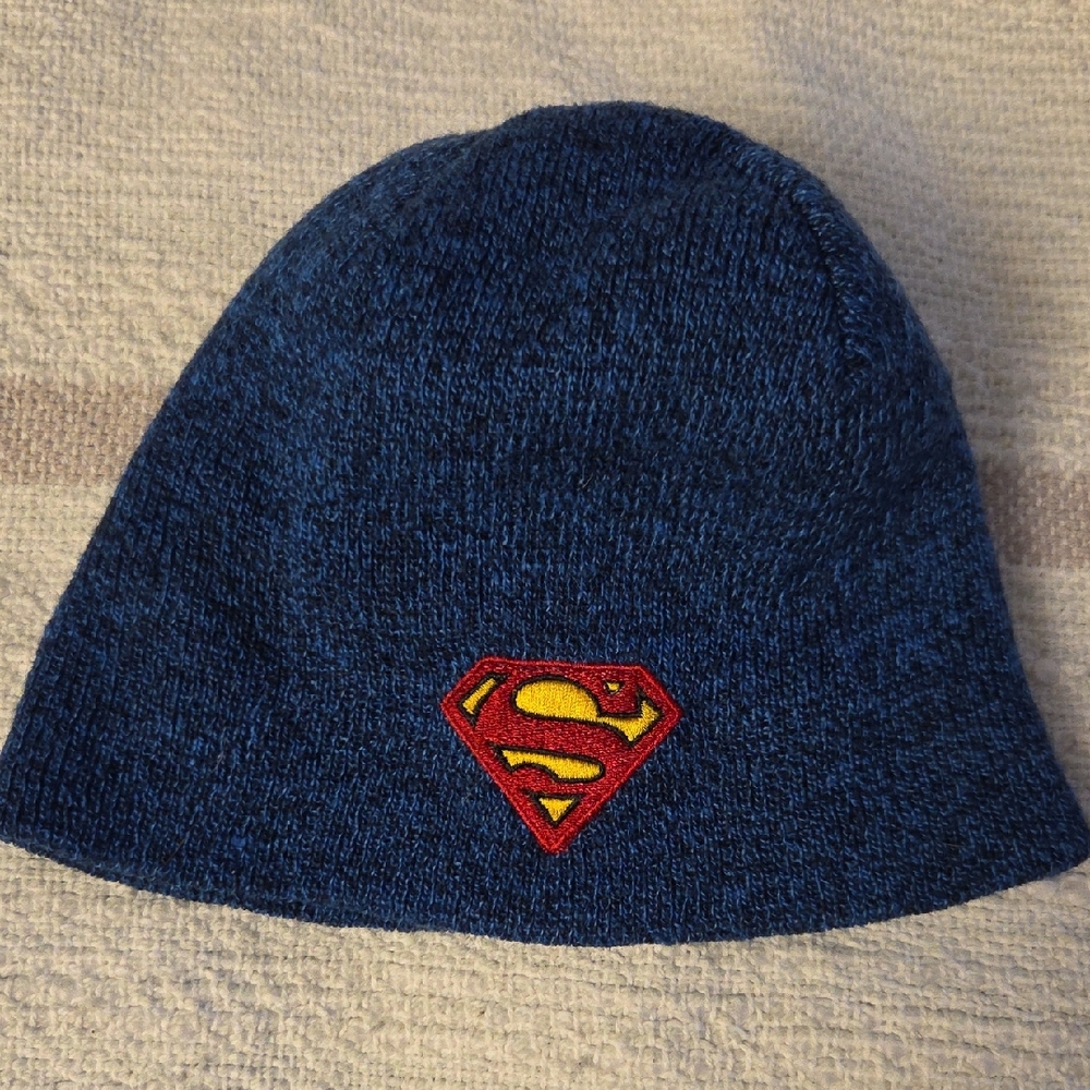 Blue Superman Kids Beanie